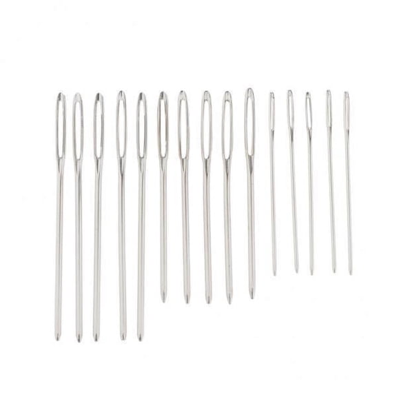 perfeclan 5xHand Sewing Knitting Darning Threading Supply 15pcs Large Eye , Multicolor, 5 Pcs