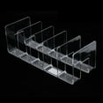 thumbnail image 1 of perfeclan Acrylic File Organizer 5 Compartment Book Stand s Display 5 Upright Section File Holder for Desk Home Bookcase Recipe, 1 of 9