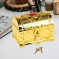 thumbnail image 1 of perfeclan Adventurous Treasure Box Pirate Treasure Box Props Jewelry Box Multifunction Antique Pirate Chest Storage Box for Party Favor gold, 1 of 9