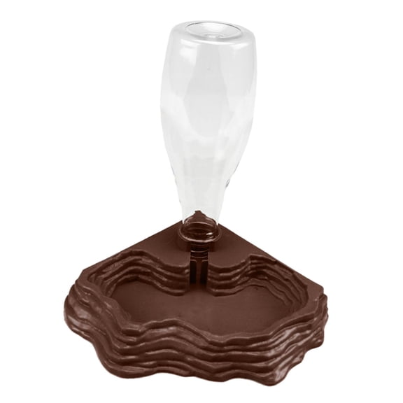 perfeclan Automatic Water Dispenser, Watering Bowl, Feeding Bowl, Reptile Water Dispenser, Turtle Drinker for Turtles, Chameleons, Lizards, Brown
