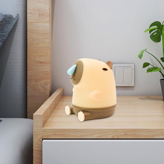 perfeclan Capybara Night Light Decorative Night, Light Valentines Day Gifts Holiday Gifts Nursery Nightlight Bedside Lamp for Tabletop,