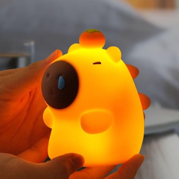 perfeclan Cartoon Capybara Night Light for Kids Touch Control USB Nursery Nightlight for Bedroom Breastfeeding