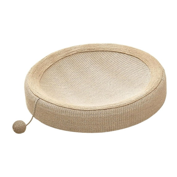 perfeclan Cat Scratcher Bed Cat Scratching Board Kitty Couch Furniture Protector Sofa Grinding Claw Kitten Cat Scratch Pad Nest round and sisal ball