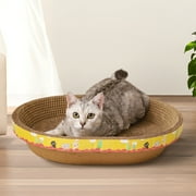 perfeclan Cat Scratching Pads Ergonomic Curved Shape Corrugated Paper with Cat Scratcher