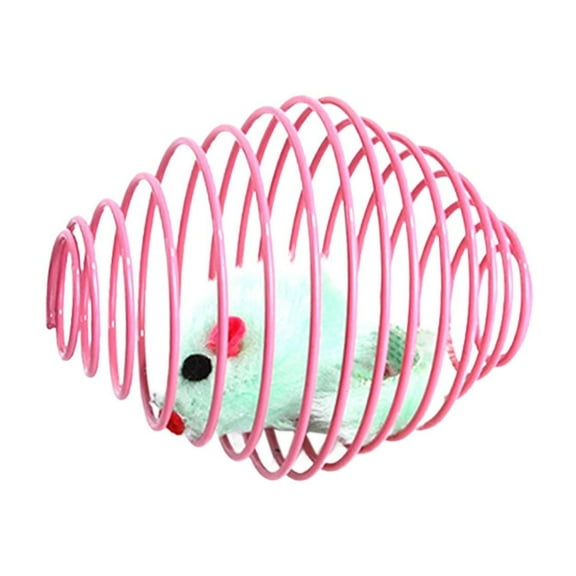 perfeclan Cat Springs Toys, Colorful Playful Coils Spring Toy, Interactive Cat Toys, Caged Rat for Playful Cats, Pet Supplies
