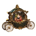 thumbnail image 1 of perfeclan Christmas Snow Globe Musical Globe Ornament Night Light Music Box Christmas Carriage Snow Globe for Wife Husband Daughter Son Green, 1 of 9