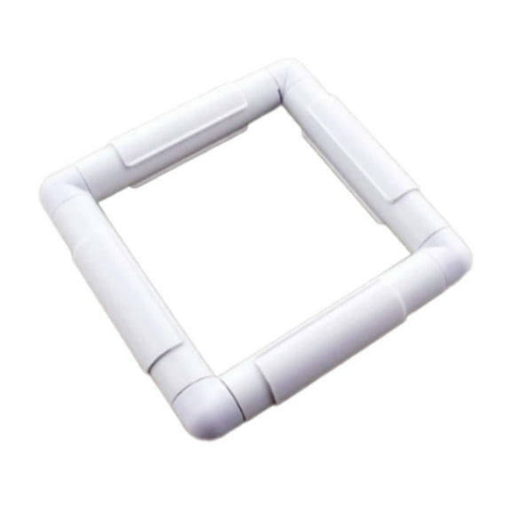 perfeclan Clip Frame Square Embroidery Hoop Sturdy Easy to Install Cross Stitch Frame Snap Frame Hoop for DIY Cross Stitching Beginners 15.2cmx15.2cm