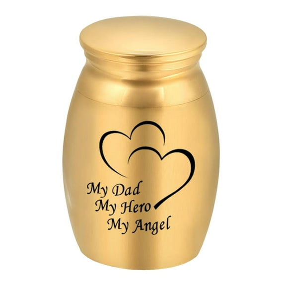 perfeclan Dog Cat Ashes Metal Urn Memorial Keepsake Box Souvenir Durable Storage Container Premium Urn Cremation Urn Puppy Rabbit Bunny Gold