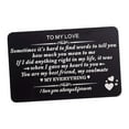 thumbnail image 1 of perfeclan Engraved Wallet Insert, Card Insert, Note Card, Greeting Card for Wallet for Valentine's Day, Christmas, Boyfriend, Girlfriend TO MY LOVE, 1 of 9