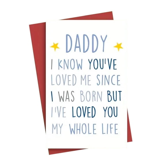 perfeclan Father's Day Card Birthday Card Card Fathers Day Gifts for Dad Romantic Greeting Card for Papa Daddy from Daughter