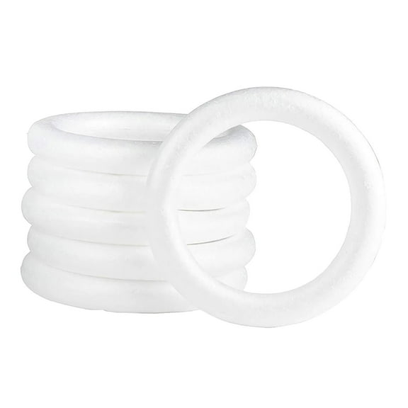 perfeclan Foam Wreath Rings Round Rings Desktop Flower Arrangement Foam Wreath Form Foam Circles for Holiday Valentines Day Home Easter 110MM