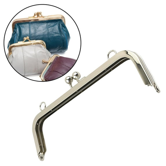 perfeclan Metal Purse Frame Clutch Bag Handle DIY Bag Hardware for Sewing Craft Decorative