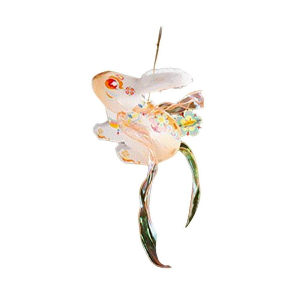 perfeclan Mid Autumn Festival Lantern DIY Portable Lantern Chinese Hanging Lantern Decorative Material Lantern for Moon Festival Orange