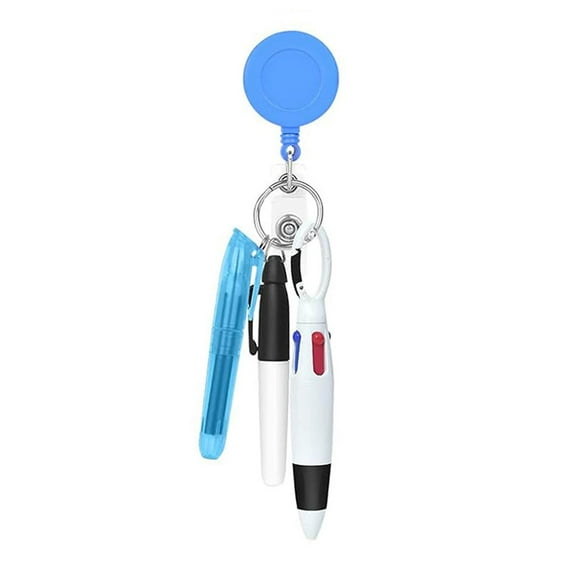 perfeclan Nurse Shuttle Pen, Retractable Holder, Nurses Day Gift Multipurpose Portable Party Favor Nursing Clips Nurse Pen, blue