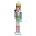 thumbnail image 1 of perfeclan Nutcracker Figurine Christmas Nutcracker Figure Table Centerpiece Christmas Decoration Wood Nutcracker for Birthday Home Xmas Green, 1 of 9
