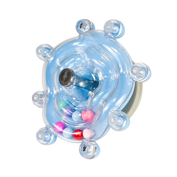 perfeclan Parrot Rotary Wheel Rattle Bird Toy Portable Easy to Install Interactive Toy Enrichment Toy Parrot Exercise Toy for Lovebirds Blue