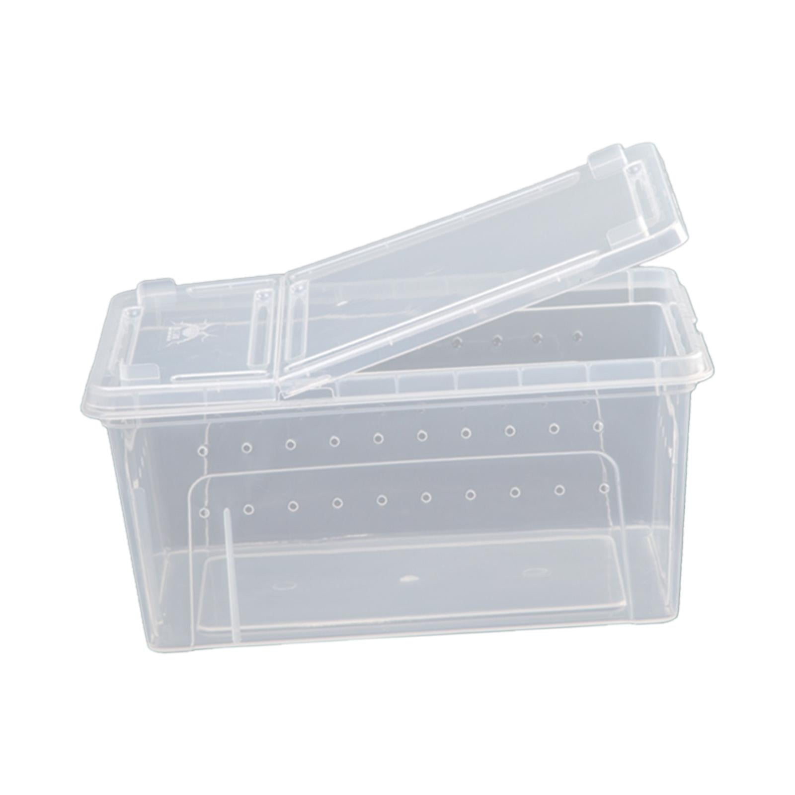 perfeclan Reptile Breeding Box Animal Habitat Cage with Small Vents Portable Reptile Terrarium Turtle Transport Container for Scorpion