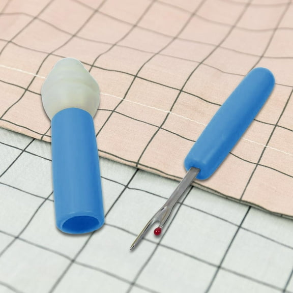 perfeclan Seam Ripper Carving with Eraser Sewing Tools Easy Carrying Sewing Stitch Ripper Multifunction for DIY Sewing Mother Blue