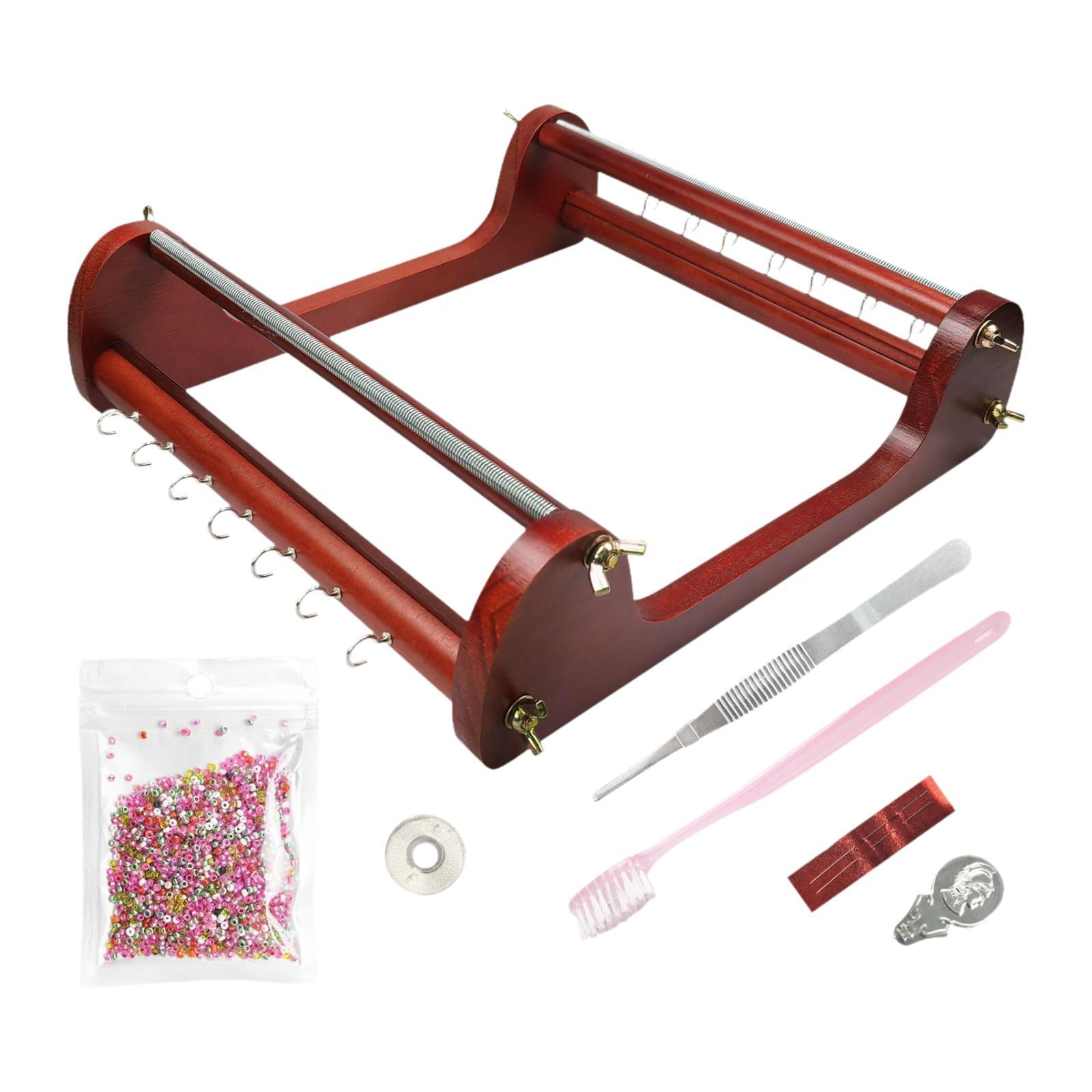 perfeclan Wood Beading Loom Kits for Beginners Beading Supplies Gifts with Beads Wood Bead Loom Set Jewelry Making for Handmade Earring