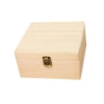 thumbnail image 1 of perfeclan Wooden Storage Box Flower Box Organizer Gift Box with Lid Wood Box Keepsake Box for Jewelry Wedding Gift Party Supplies Decor wood lid 19.5x19.5cm, 1 of 9