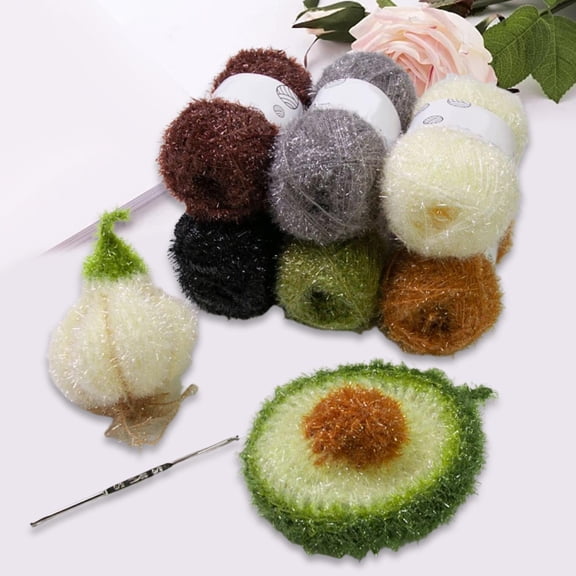 perfeclan Yarn for Dishcloths Assorted Colors Supplies Accessories Crochet yarns Pastel Yarn for Sewing Bath Towels Dishwashing C