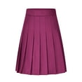 thumbnail image 1 of perfectbot Women's High Waisted Knee-Length Pleated Skirt Solid Color Cute Active Athletic Skirt XS-5XL, 1 of 9