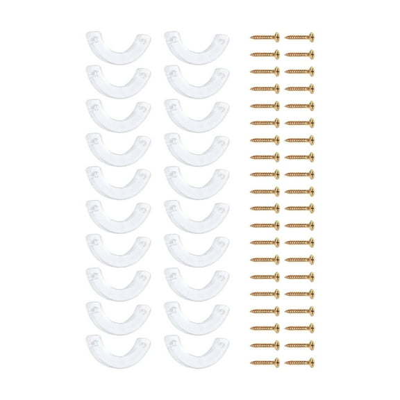 perfk 20 Pieces Drawer Sliding Stop Parts with 40 Screws for Drawer Dressers Desks
