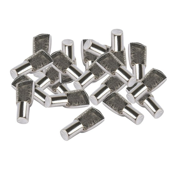 perfk 20 Pieces Shelf Pegs Wood Shelving Hardware Fixed Shelf Metal Shelf Pins Support L Shaped Support Pin