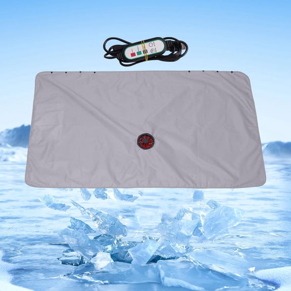 perfk Built in Fan 12V Adjustable Cooling Throw Blanket Gray