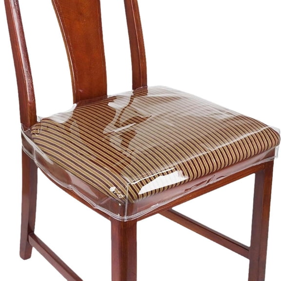 perfk Clear Dining Chair Cover Adjustable Double Sided Chair Cover for Dining Room Large