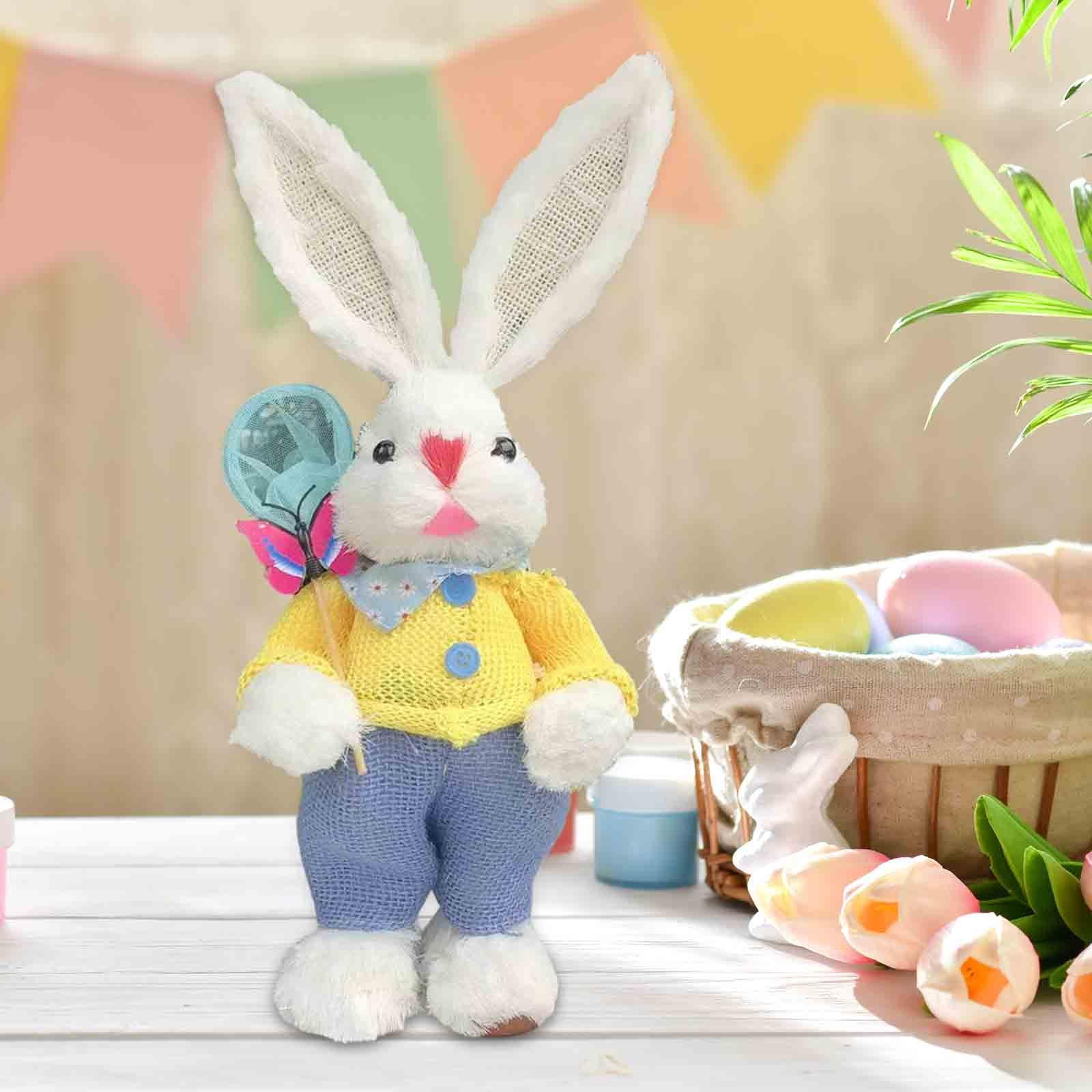 Perfk Osterhasen-Figur Aus Stroh – 65 Cm Hoch, Gewebte Dekoration Für Ostern, Bauernhof-Stil, Für Drinnen & Draußen