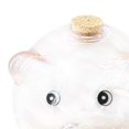 thumbnail image 1 of perfk Glass Pig Piggy Bank Money Saving Jar Cute Piggy Bank for Entrance Bar Decor Pink round mouth, 1 of 9