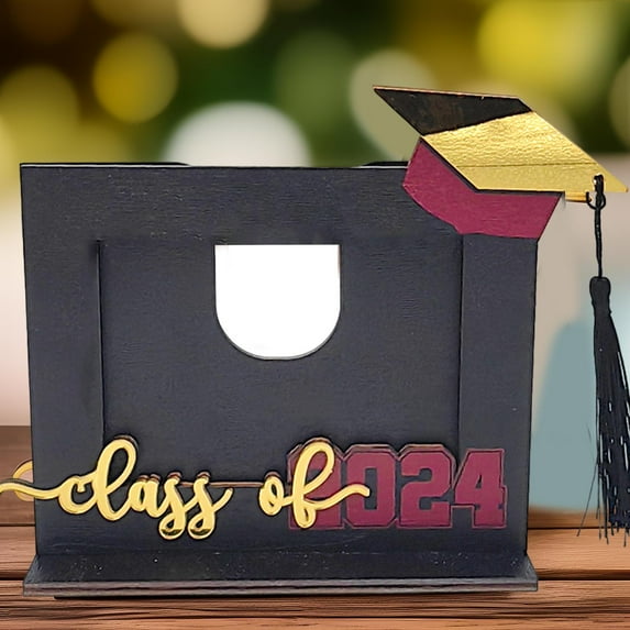 perfk Graduation Photo Frame Class of 2024 Graduate Picture Frame Graduation Gifts Black