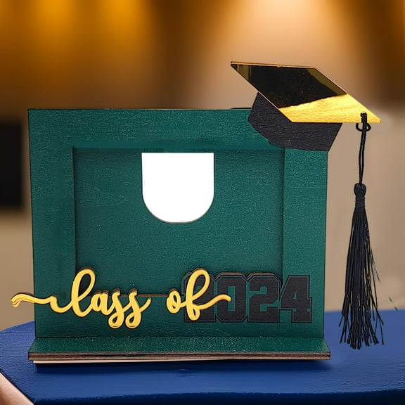 perfk Graduation Photo Frame Class of 2024 Graduate Picture Frame Graduation Gifts Green