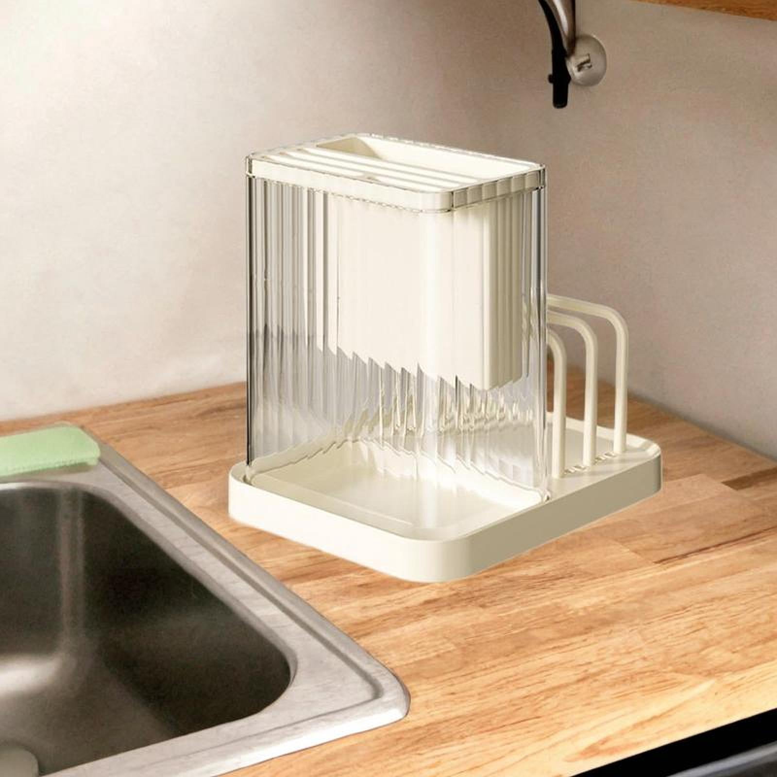 BAUEUEJO Organizer Cucina Impilabile,Plastica Porta Bustine da te con 3 cassetti,Contenitore Cucina per sacchetti di tè,caffè ecc (1, white-2drs