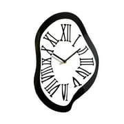 perfk Melting Clock Decorative Fashion Roman Numeral Clock Abstract Creative Distorted L