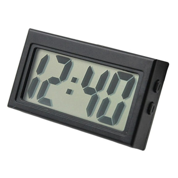 perfk Mini Car Clock, Electronic Digital Clock, Auto Dashboard Time, Portable, Self-Adhesive