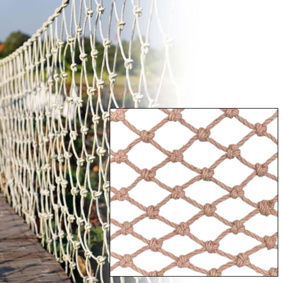 perfk Safe Hemp Children Safe Fence Net Tree House Climbing Rope Thick 10mm