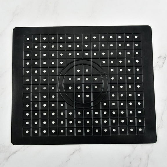 perfk Sink Mat Pad Easy to Clean Compact Sink Liner Pad for Kitchen Countertop Sink Di Rectangle black