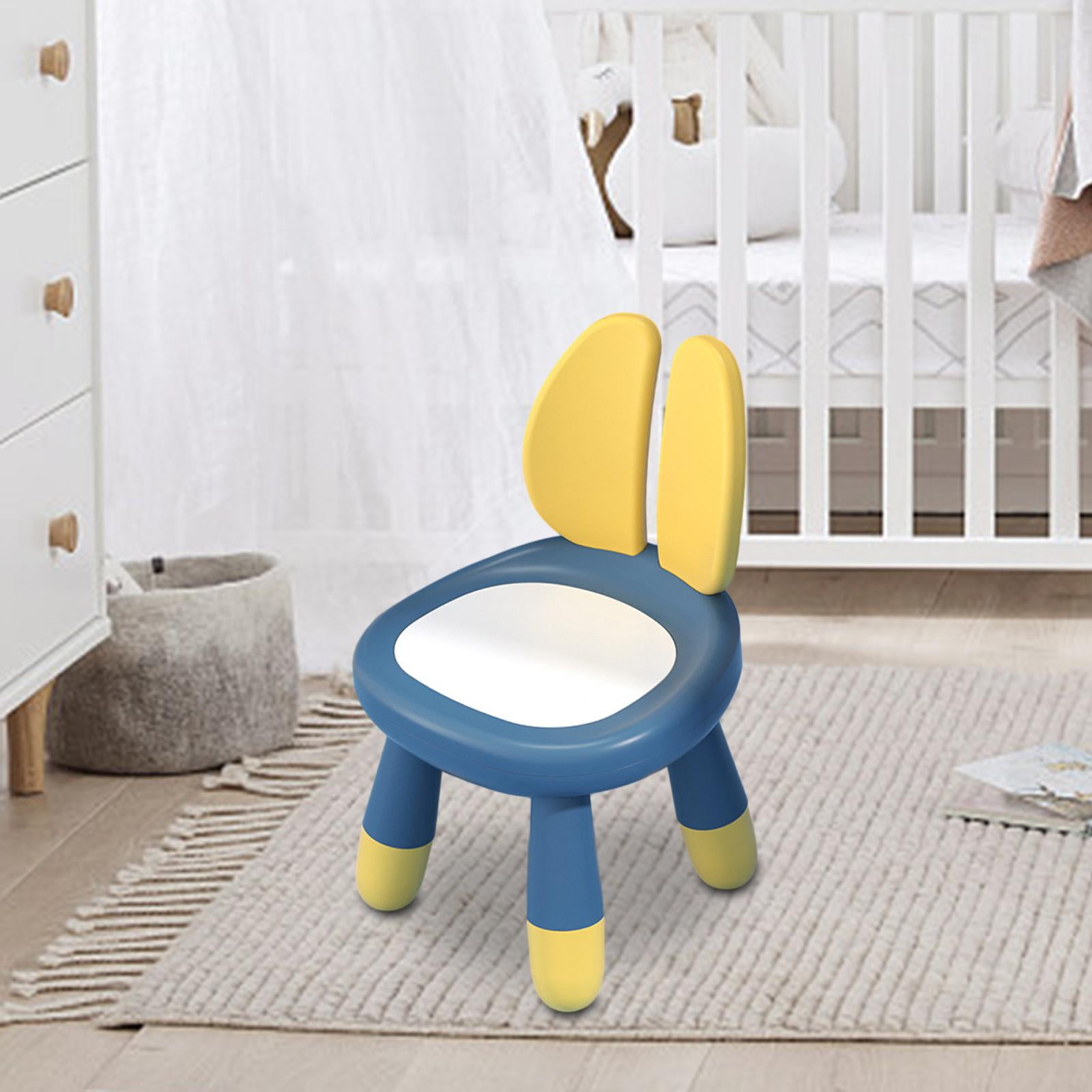 perfk Stool Kids Chair Small Stool Step Stool Footstool for Build Bricks Yellow
