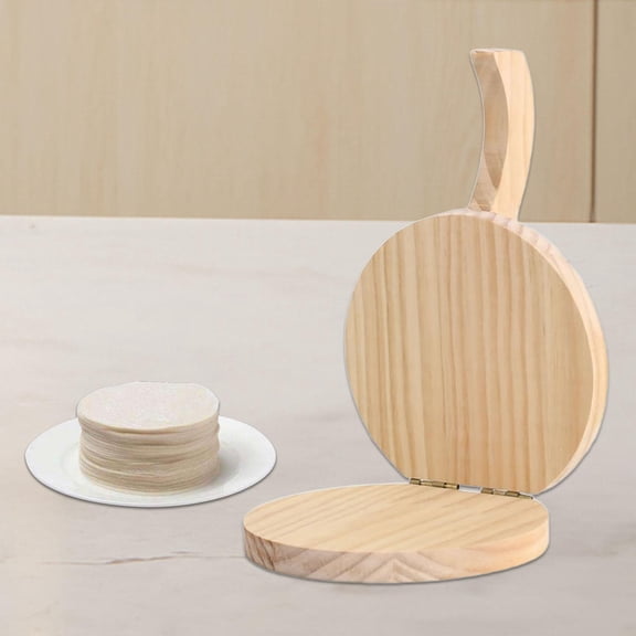 perfk Wooden Tortilla Press Maker Presser for Pancakes Dumpling Skin Ravioli