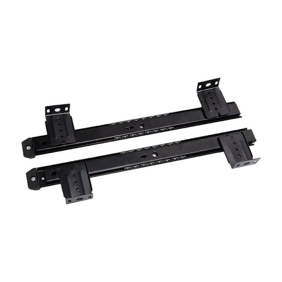 perfk under Desk Slider Track Slides Hardware Pull Out Balls Bearing Rails Rack Set Black