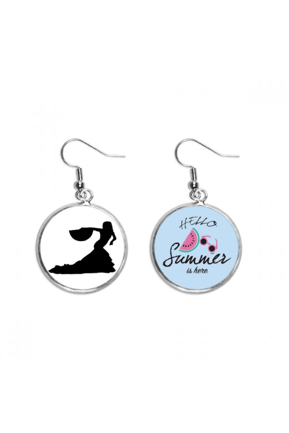 performance dancer fan dancing earring drop summer watermelon earring wear