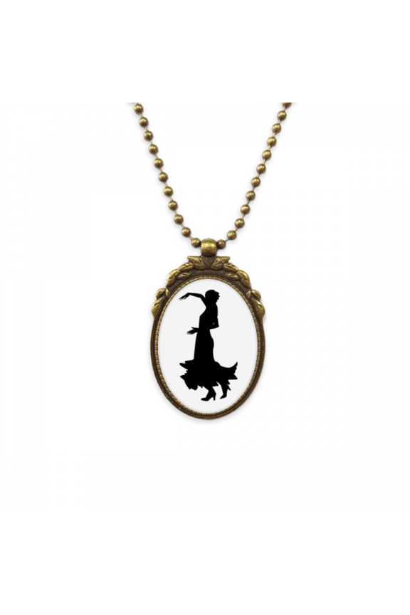 performance folk dance dancer antique necklace vintage bead pendant keychain