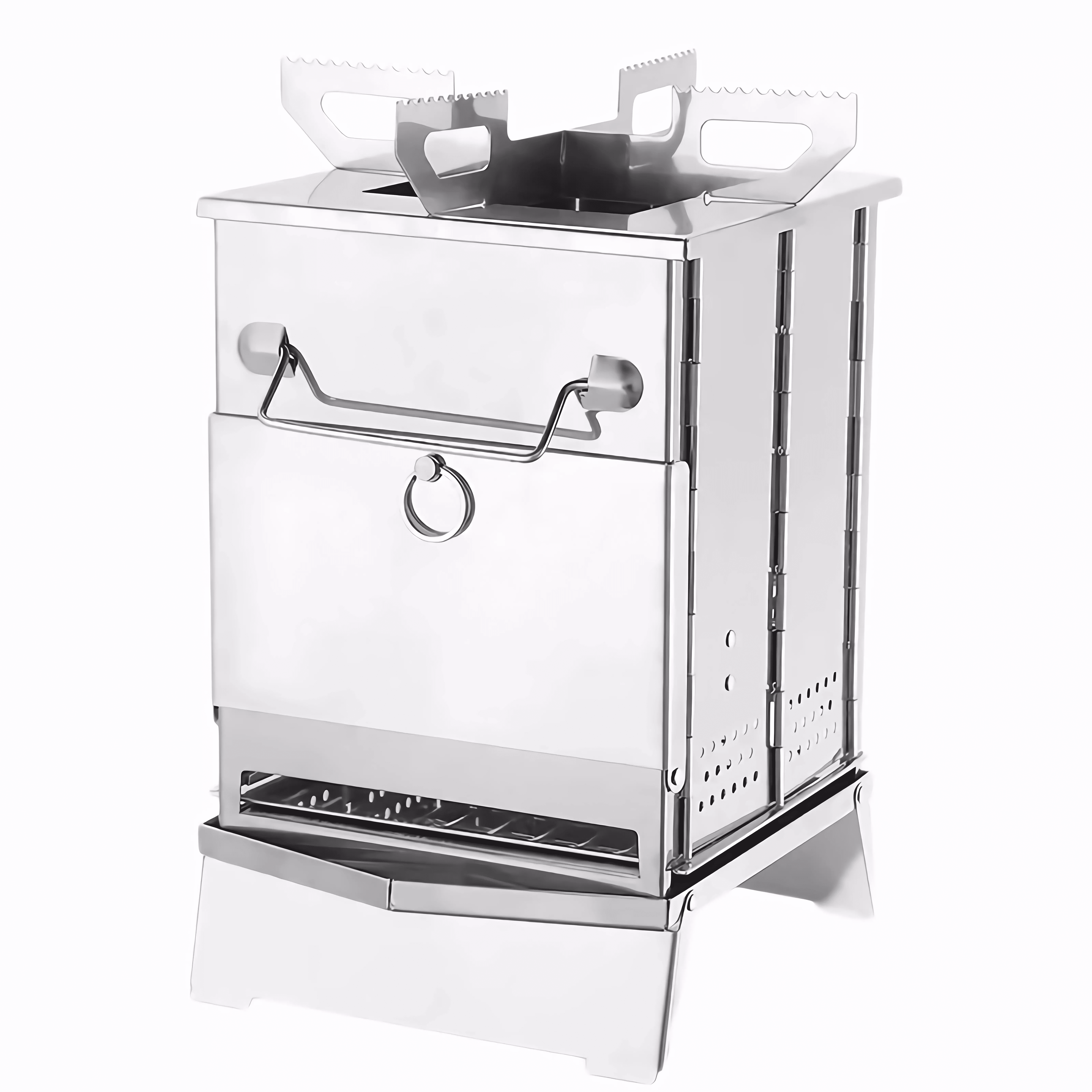 perfrom Foldable Stainless Steell Charcoal Grill, Outdoor BBQ Grill,Barbecue Grill for BBQ and Outdoor Backyard Cooking Portable  With Handbag.