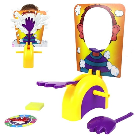 perfrom Pie Face Game for Kids Adults,Pie Cream in the Face Toys, Board Games for Christmas Gift,Whipped Cream(Not Included)