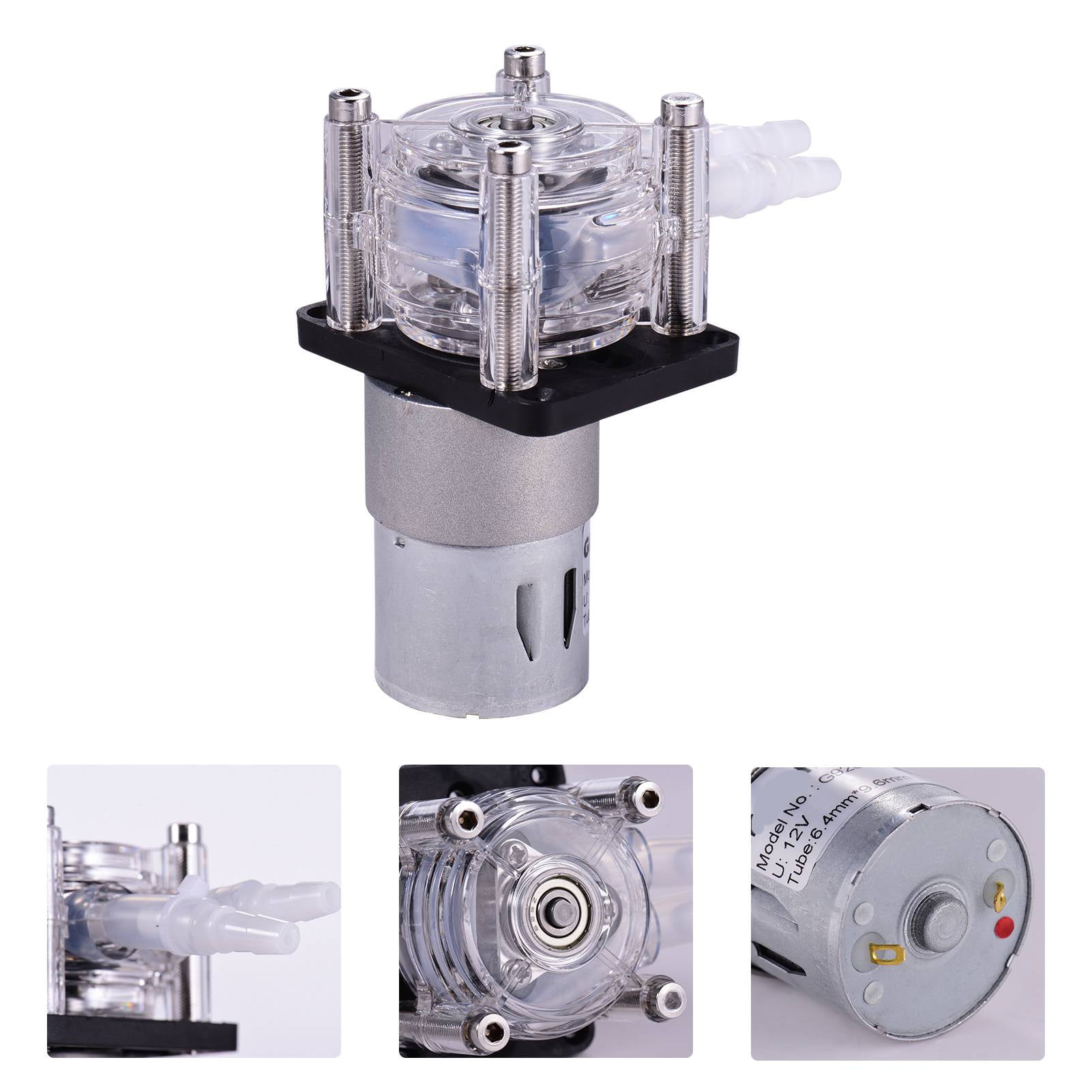 peristaltic pumps Food GROTHEN DC 12V Peristaltic Pump with Silicone Tubing High Water Liquid Pump Dosing Vacuum Pump Self-Priming Anti-Corrosion Adjustable for DIY Aquarium Lab Chemical Analysis