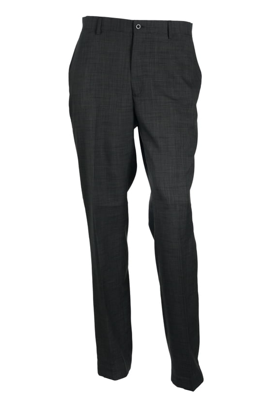 men's gray flat front dress pants