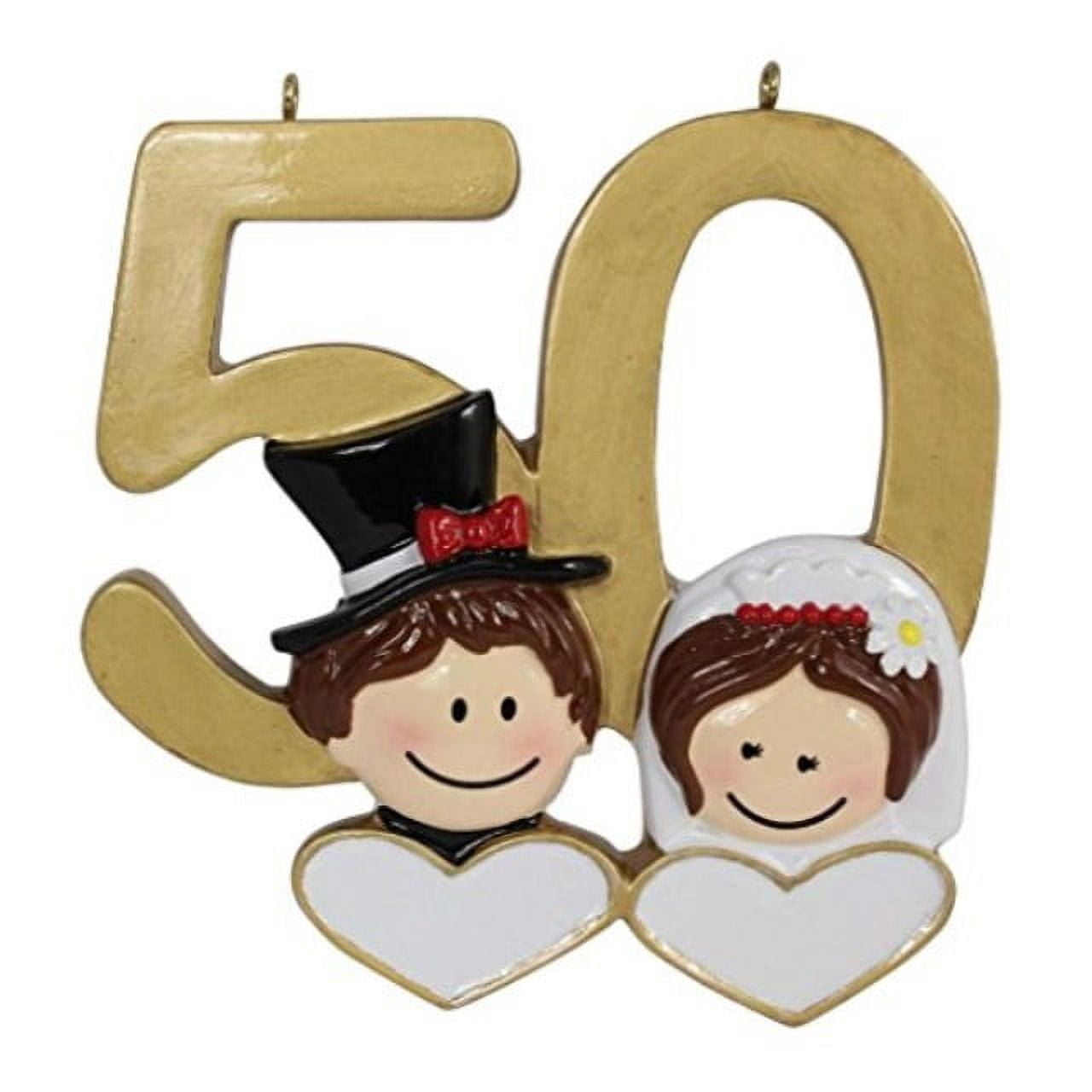 personalized 50th anniversary gift golden wedding ornament