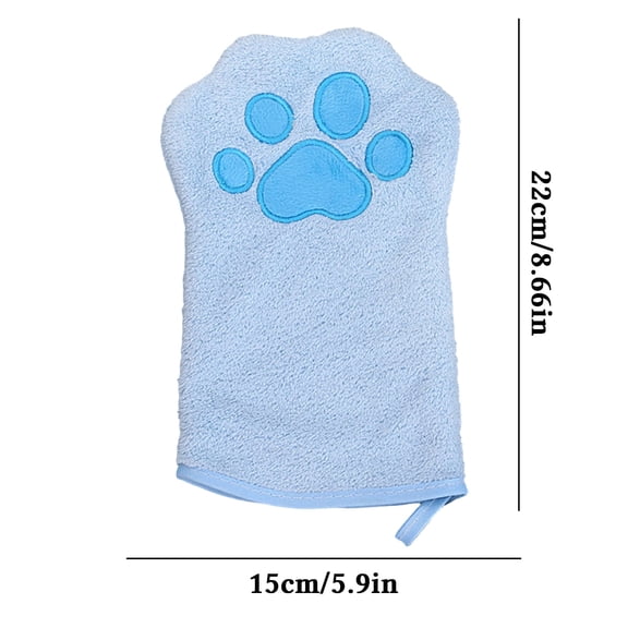 Pet Towel Gloves Pet Towel Gloves forDogs and Cats, Absorbent Microfiber Cleaning Gloves, Bath Towel Gloves forPet Drying Wiping and Grooming, Dog Bath Towel